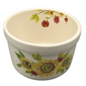 Pfaltzgraff Rooster Meadow 4" Stoneware Bowl With Sunflower & Floral Design Rare